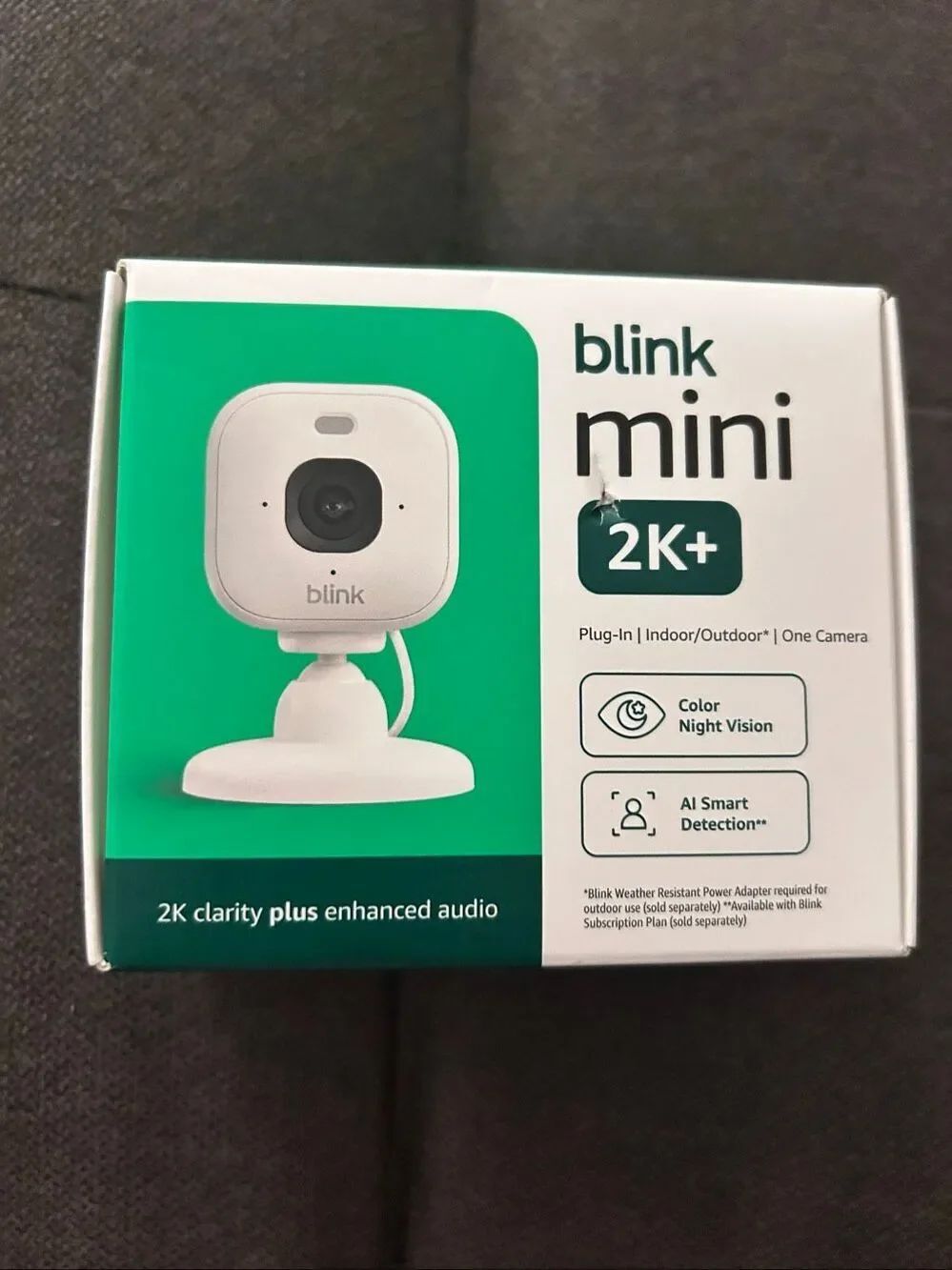 Blink mini 2k camera indoor night vision new in the box